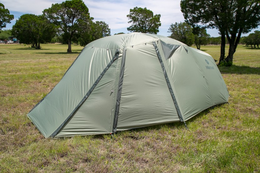 marmot guest house 4 - ready for anything. full covered fly mode on the guest house.