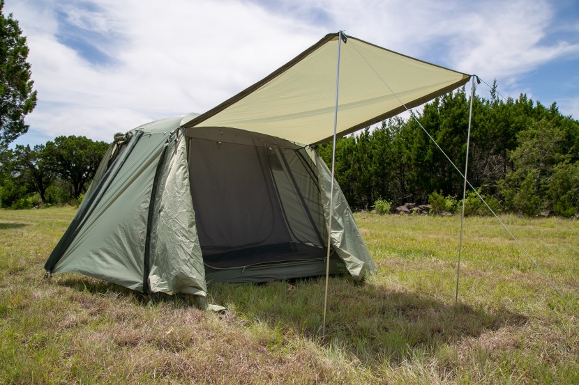 marmot guest house 4 - guests welcome! the awning up configuration on the marmot guest...