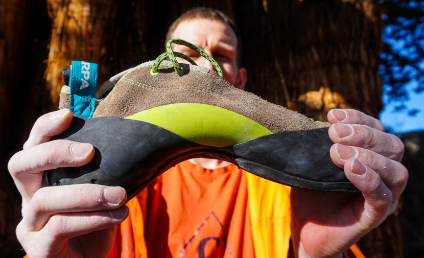 climbing shoes - many trad shoes, like this scarpa maestro, have a stiff sole to...