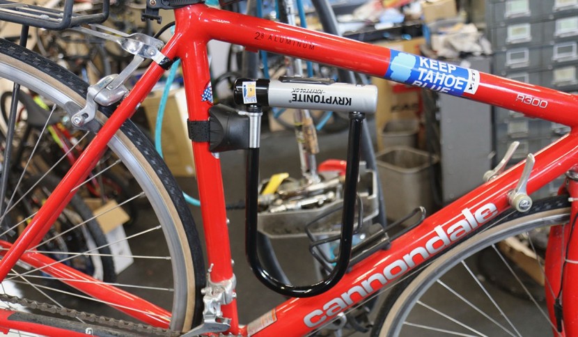 bike lock - as you can see, those with smaller bike frames face issues when...