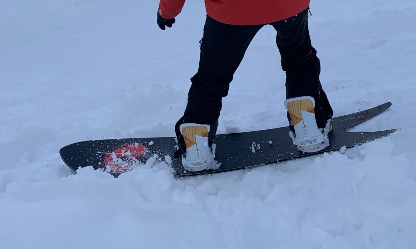 weston japow - the setback stance on this board can feel a little awkward at first...