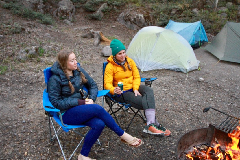 arc&#039;teryx nuclei fl for women - we enjoy a few beers around the campfire testing the arc&#039;teryx...