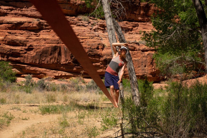 gibbon slacklines classicline xl - the extra length of the xl version allowed us to find more options...