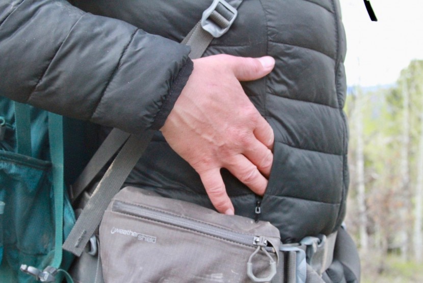 amazon essentials lightweight water-resistant for women - when wearing this jacket with a hip belt or harness, the pockets...