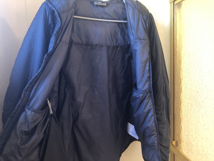 arc&#039;teryx nuclei fl for women - a look inside the jacket. while it might be difficult to see, it&#039;s...