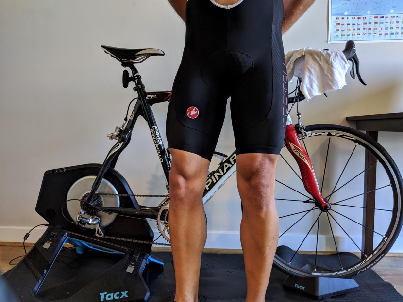 bike shorts men - protective codpiece prominently displayed.