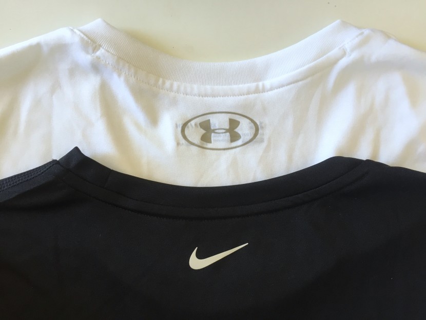 running shirt womens - examples of the reflective decals found on some of the running shirts.