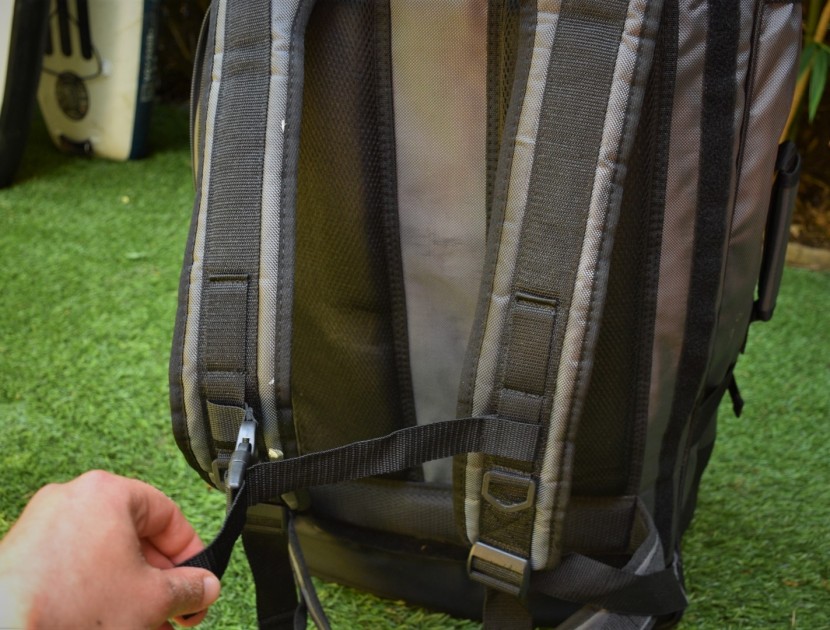 the comfortable carry bag has backpack straps, grab handles, and...