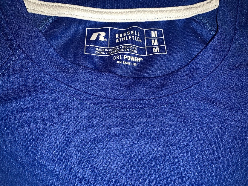 russell athletic dri-power mesh performance - the sewn in sweatband on the back of the neck works well. we expect...