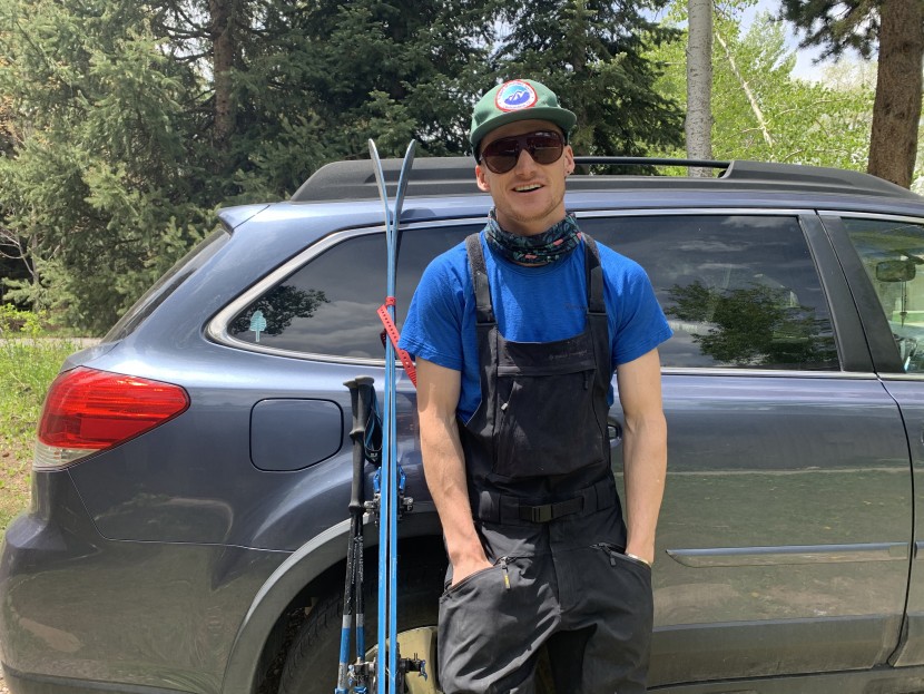 on spring ski missions, the rhythm tee was a go to base layer.