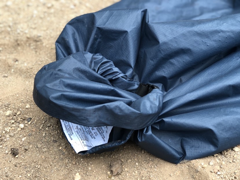 matador droplet xl packable - three rolls and this is what happens with a little light pressure -...