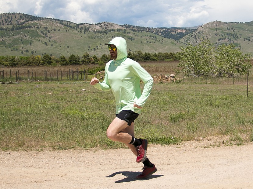 the simple button near the neck of the tropic comfort hoody ii helps...