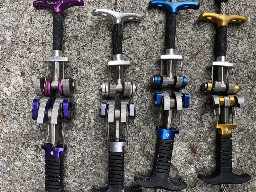 climbing cams - the z4 cams on the bottom with the dragonflies on top for size...