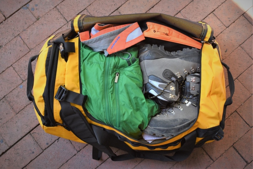 the large zippered opening to the primary storage compartment...