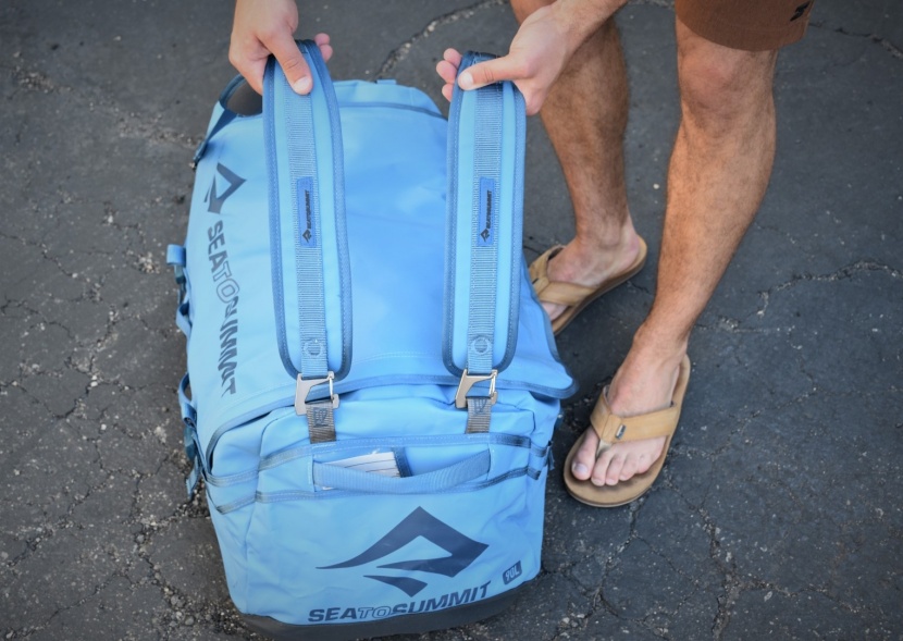 sea to summit duffel - the adjustable padded straps are firm and supportive and easily...