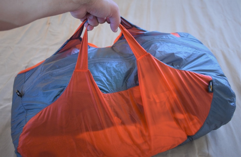 sea to summit ultra-sil packable - the two main carry handles provide the only carrying option, but...