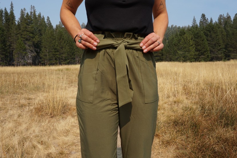pants womens - the grace karin&#039;s sash accents the paperbag waist.