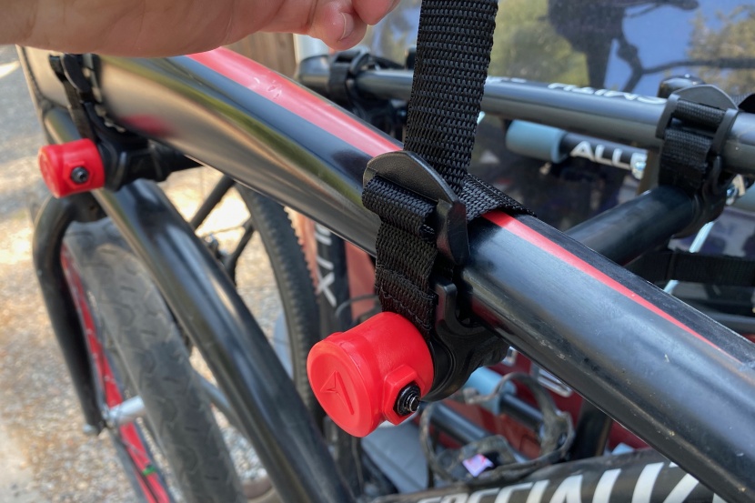 allen deluxe 2-bike trunk carrier - while they aren&#039;t as fast or secure as other styles, the straps on...