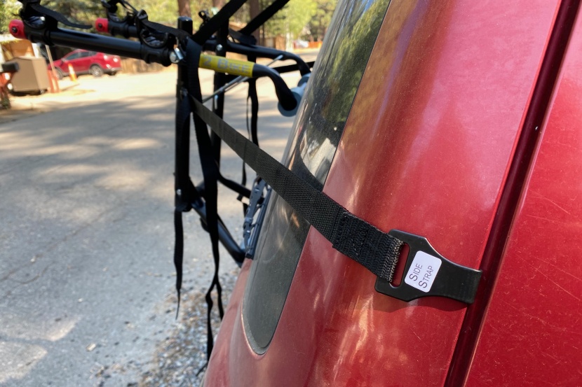 allen deluxe 2-bike trunk carrier - there is no way to secure this rack to lock this rack to the...