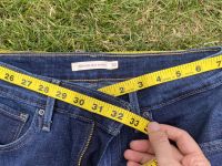 Here we measure the waist size of each pair to get an objective...