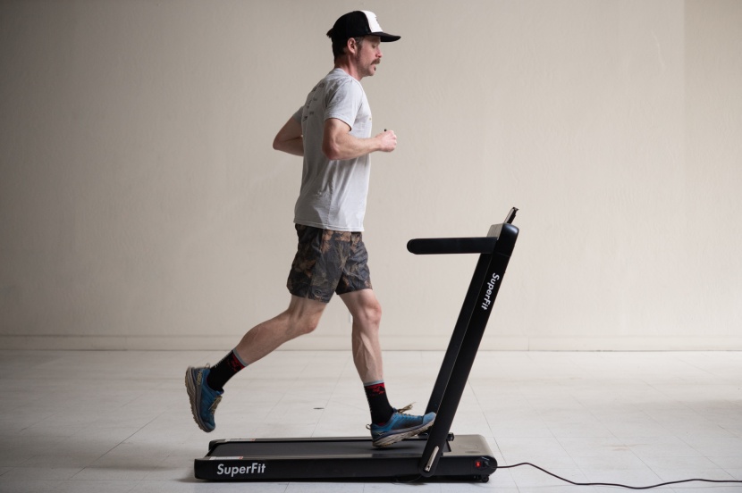 goplus superfit 2 in 1 folding treadmill - walking was fine, but running on the superfit required our tall...