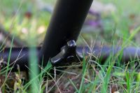 Four easy to turn knobs are used to secure the five sections of...