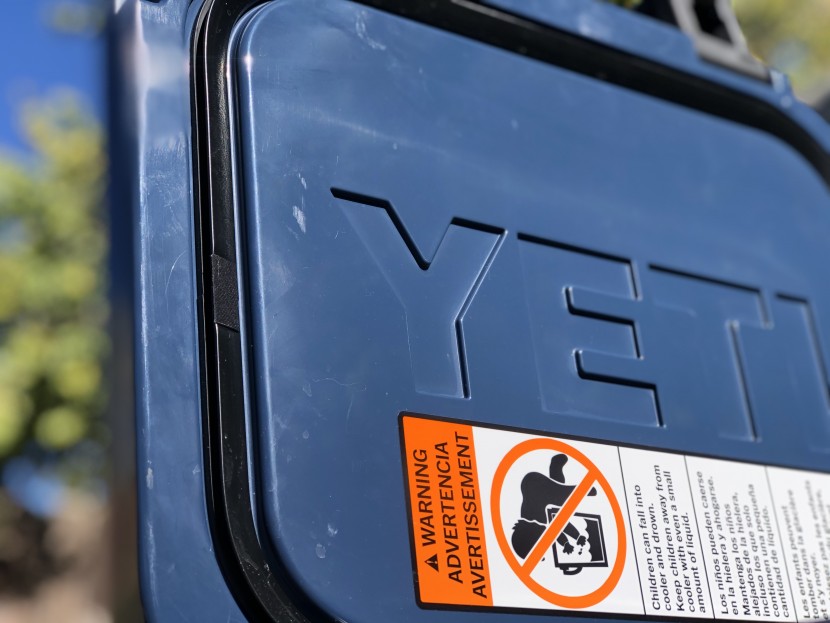 yeti roadie 24 - you can see the rough tape along the lefthand side of our model&#039;s...