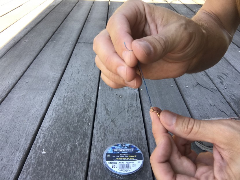 fishing line - while most braided lines can be extremely difficult to tie knots...