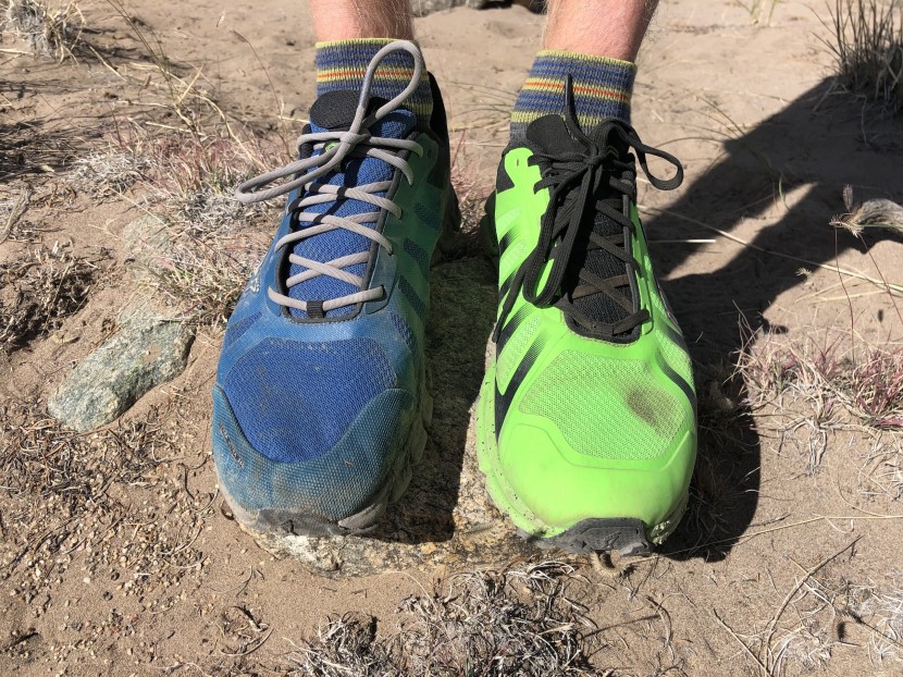 inov-8 terraultra g 270 - showing the new bright green g 270 on the right with the older...