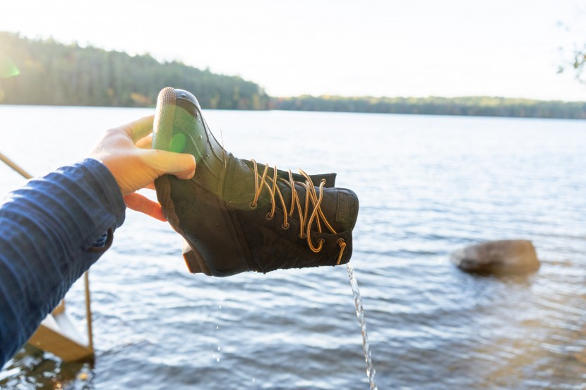 sperry saltwater duck nylon - once these boots got wet, they did not dry quickly.