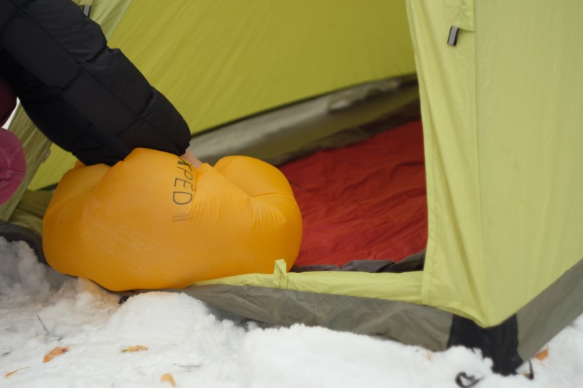 exped megamat lite 12 - the megamat comes with a large size pump sack, which is much larger...