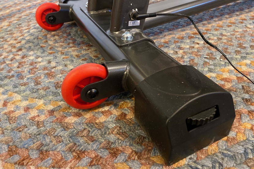 schwinn ic4 - the transport wheels make it relatively easy to move around, and...