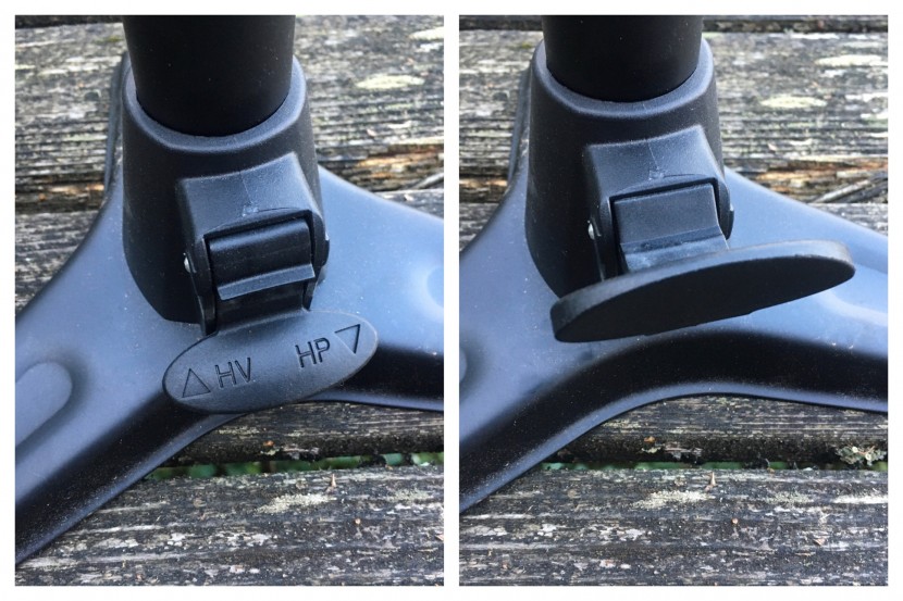 crankbrothers gem - flipping the switch from high pressure (hp) to high volume (hv) mode...