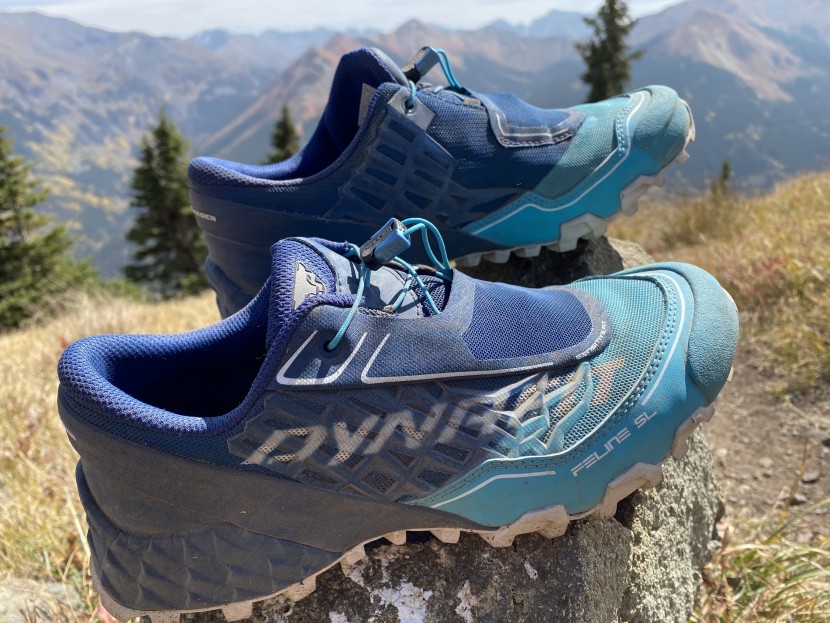 dynafit feline sl for women - the exterior overlay makes for a more rigid shoe that stays in place...