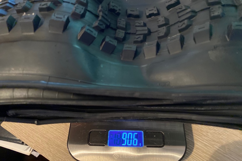 we weigh each tire when it's brand new for consistency.