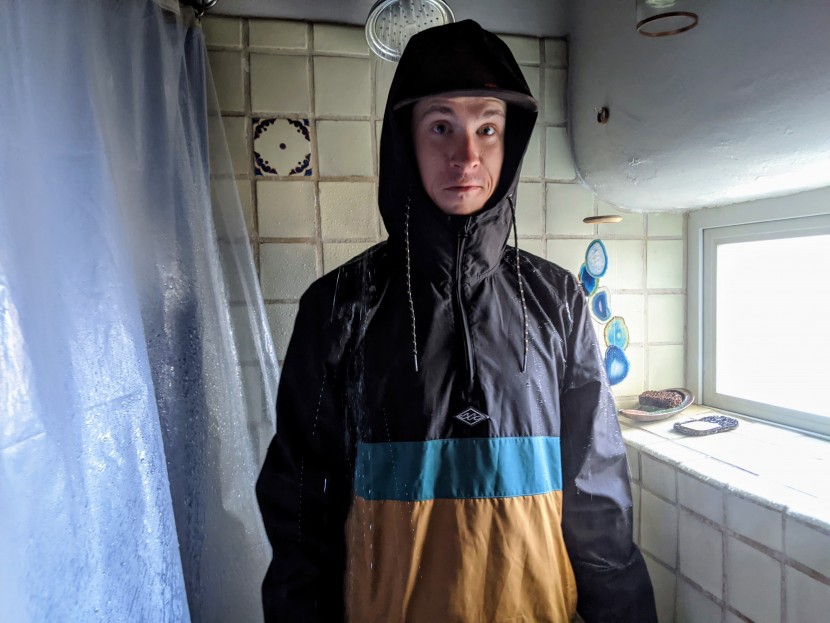billabong wind swell anorak - this is the &quot;i&#039;m surprised it&#039;s working&quot; face of our head tester. we...