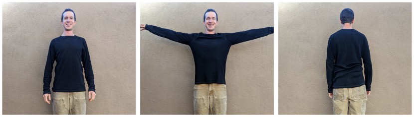 smartwool merino 250 crew - our head tester is 5&#039;10&quot;, 155lbs, wearing a size medium.