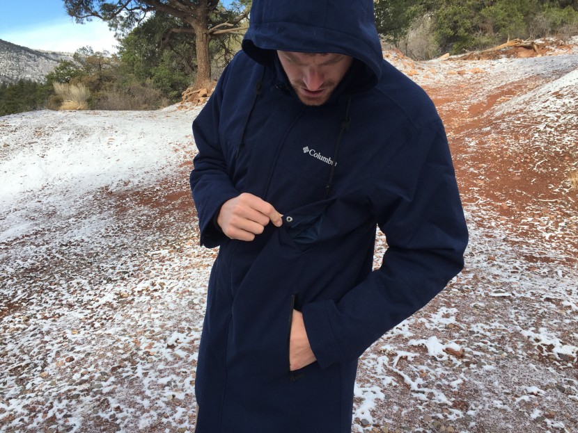 columbia boundary bay long - the lower handwarmer pocket is conveniently located and has a...