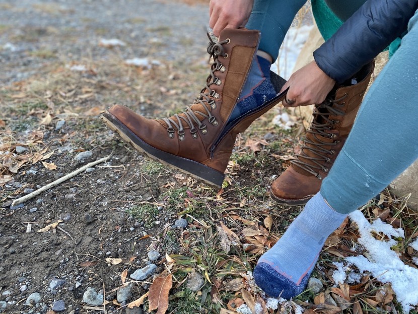 kamik ariel - lace once and use the zipper to slip them on and off.