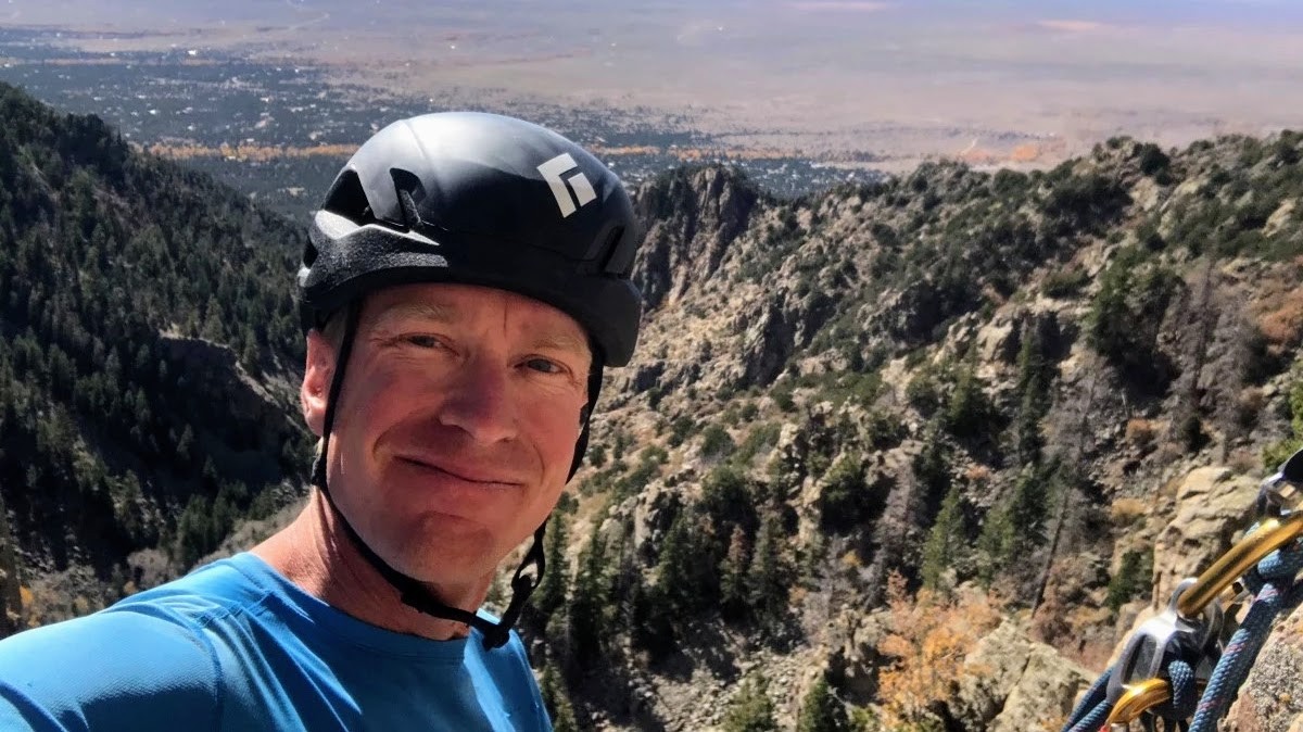 Black Diamond Vision Mips Review (Hanging out at a belay on a multi-pitch route while wearing the Vision Mips, which is very comfortable, highly...)