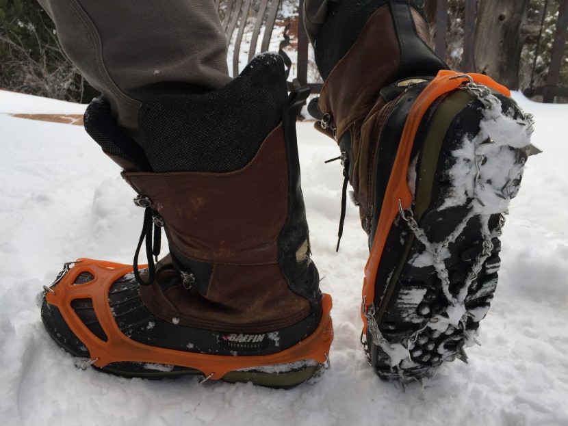 snow grips - the unigear traction cleats are an affordable alternative for deep...