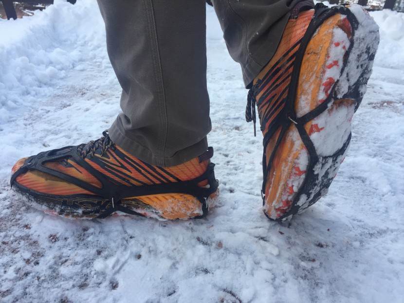 snow grips - the kahtoola nanospikes are a secure and low-profile option, perfect...