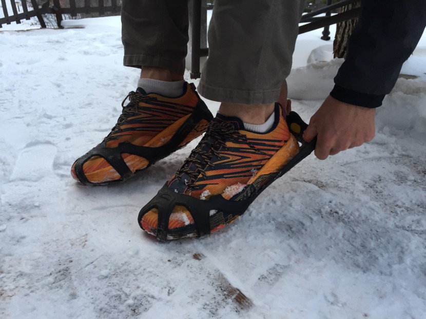 snow grips - the icetrax v3 is fast and easy to put on. all it takes is putting...