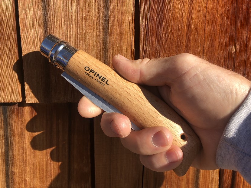 folding saw - the ultralight opinel is very compact.