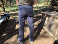 The form-fitting rear of the Rhone Commuter Pants