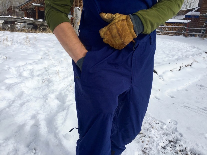 outdoor research carbide bib - the carbide&#039;s hand pockets are very deep, sometimes to a fault...