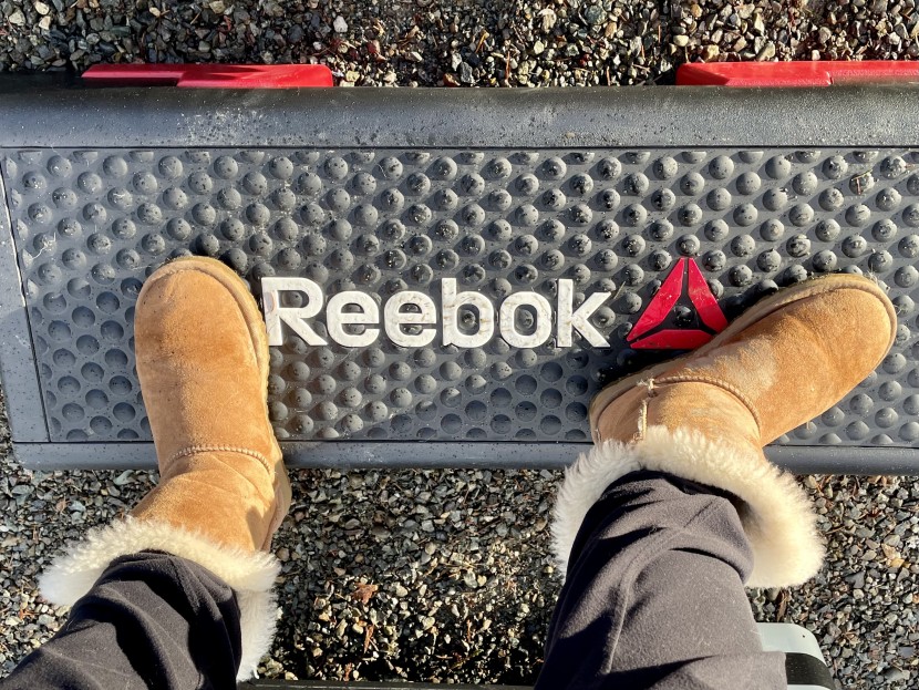 exercise step platform - as part of our slip resistance testing regimen, we put on our...