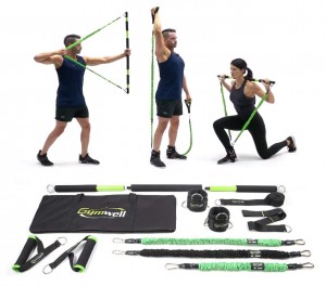 Costway Push Up Board Set Folding Push Up Stand With Elastic String Pilate  Bar Bag Home Gym : Target
