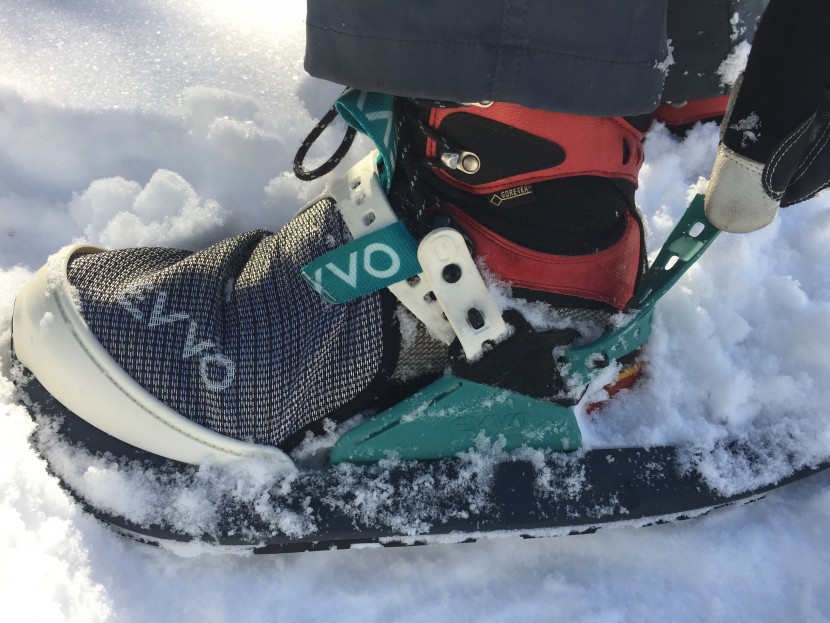 evvo snowshoes - while fairly straightforward, the straps on the evvo are a bit short...