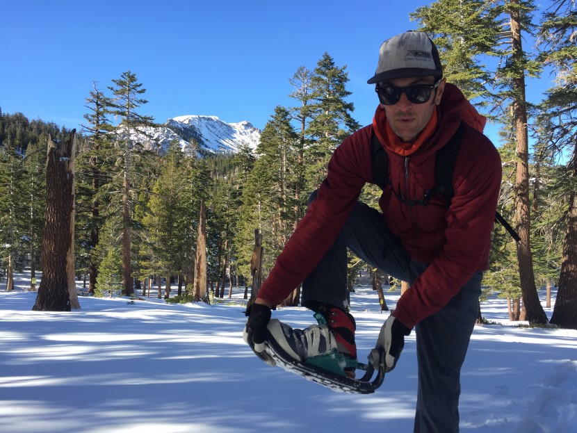 evvo snowshoes - extreme flexibility makes for nicer walking on groomed surfaces, but...